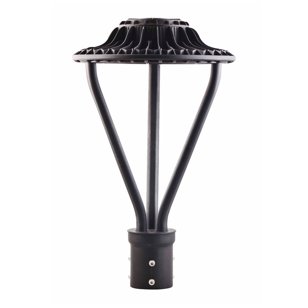 Post Top Light Fixture 30W 50W 75W 100W Black Color ETL DLC Approved for Campus Lighting (22)